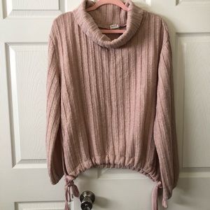 Cozy Pink Turtleneck Sweater